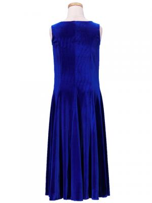 Hula Kids Dress with Velvet / Royal Blue / Gp3rb
