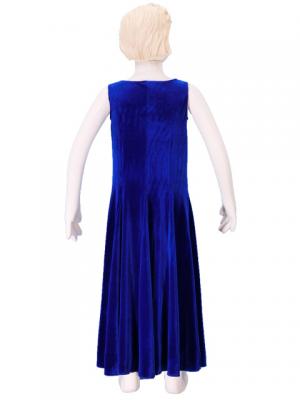 Hula Kids Dress with Velvet / Royal Blue / Gp3rb