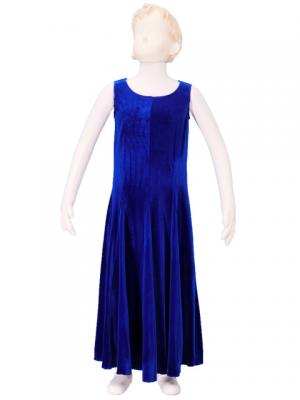 Hula Kids Dress with Velvet / Royal Blue / Gp3rb