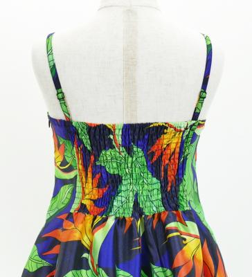 Hula Kids Shantung Dress with Strelitzia Print / Luxury Collection / Blue / Jp47bl