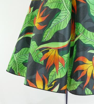 Hula Kids Shantung Dress with Strelitzia Print / Luxury Collection / Gray / Jp47gy