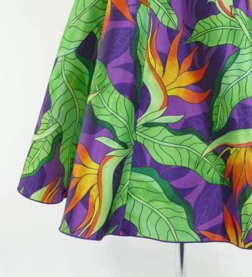 Hula Kids Shantung Dress with Strelitzia Print / Luxury Collection / Purple / Jp47pu