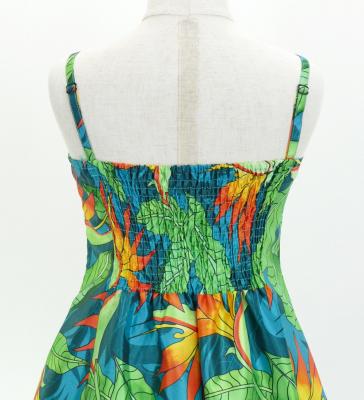 Hula Kids Shantung Dress with Strelitzia Print / Luxury Collection / Turquoise Blue / Jp47tbl