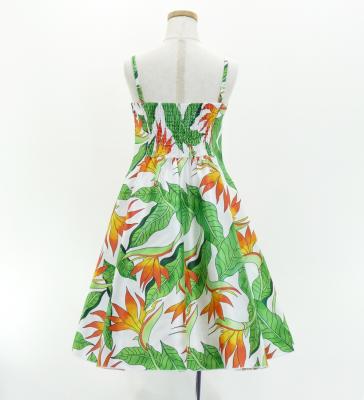 Hula Kids Shantung Dress with Strelitzia Print / Luxury Collection / White / Jp47wh