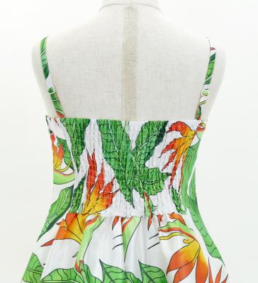 Hula Kids Shantung Dress with Strelitzia Print / Luxury Collection / White / Jp47wh