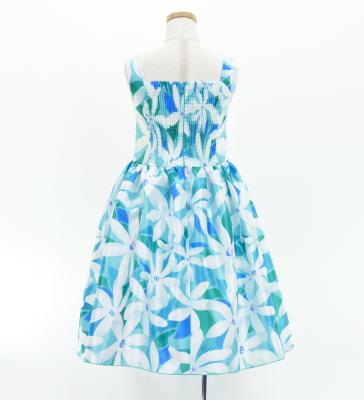 Hula Kids Shantung Dress with Tiare Print / Luxury Collection / Light Blue / Jp48lbl