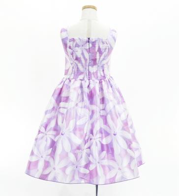 Hula Kids Shantung Dress with Tiare Print / Luxury Collection / Lavender / Jp48pu