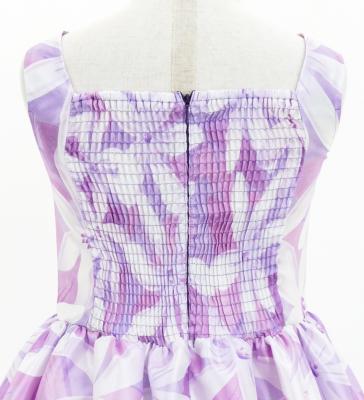 Hula Kids Shantung Dress with Tiare Print / Luxury Collection / Lavender / Jp48pu
