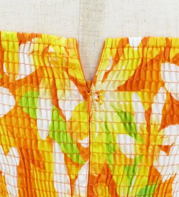 Hula Kids Shantung Dress with Tiare Print / Luxury Collection / Orange / Jp48or