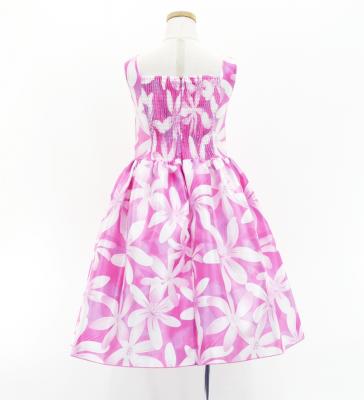 Hula Kids Shantung Dress with Tiare Print / Luxury Collection / Pink / Jp48pi