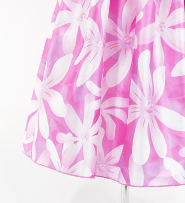 Hula Kids Shantung Dress with Tiare Print / Luxury Collection / Pink / Jp48pi
