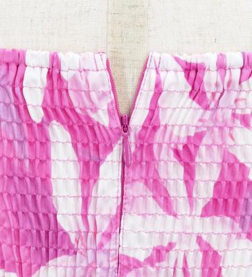 Hula Kids Shantung Dress with Tiare Print / Luxury Collection / Pink / Jp48pi