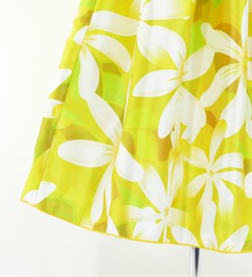 Hula Kids Shantung Dress with Tiare Print / Luxury Collection / Yellow / Jp48ye