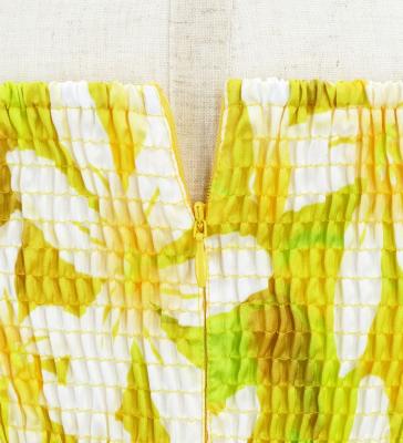 Hula Kids Shantung Dress with Tiare Print / Luxury Collection / Yellow / Jp48ye