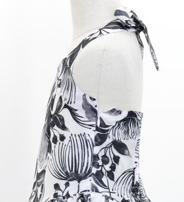Hula Kids Shantung Dress with Lehua Print / Luxury Collection / Black / Jp49bk