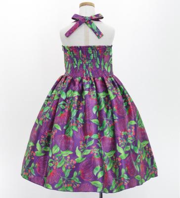 Hula Kids Shantung Dress with Lehua Print / Luxury Collection / Purple / Jp49pu
