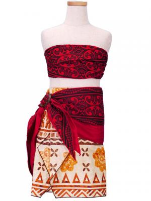 Hula Tahitian Set up Kids / Red / Gp5r