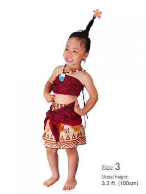 Hula Tahitian Set up Kids / Red / Gp5r