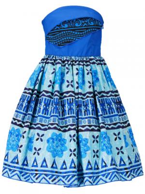 Hula Kids Midi Dress with Kahiko Print / Blue / Gp6bl