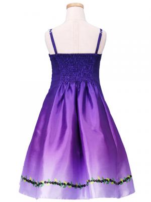 Hula Kids Satin Dress with Hibiscus / Luxury Collection / Purple / Jp8p