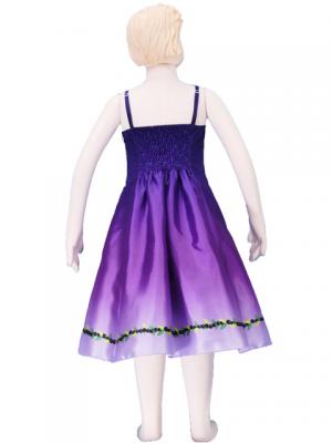 Hula Kids Satin Dress with Hibiscus / Luxury Collection / Purple / Jp8p