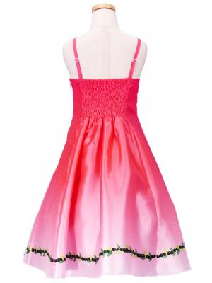 Hula Kids Satin Dress with Hibiscus / Luxury Collection / Pink / Jp8pi