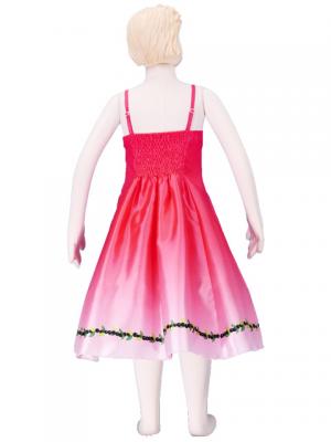 Hula Kids Satin Dress with Hibiscus / Luxury Collection / Pink / Jp8pi