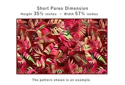 Hula Short Pareo / Hibiscus / Yellow / J3225-15