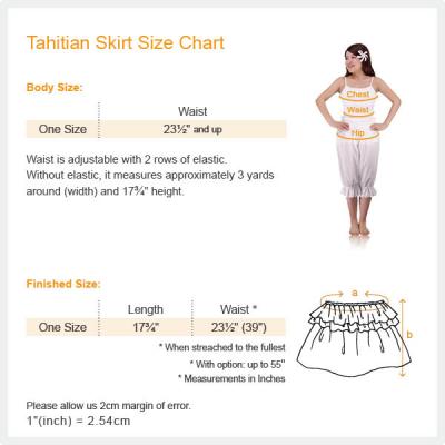 Tahitian Skirt with Leaf Print / Coral / G3253