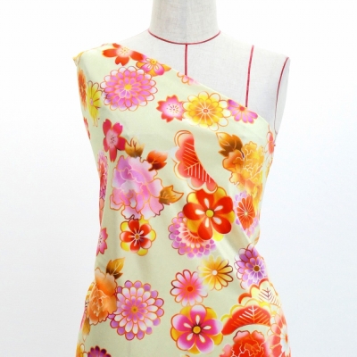 Japan Fabric / Chrysanthemum, Peony & Pine / JWA-001-BE