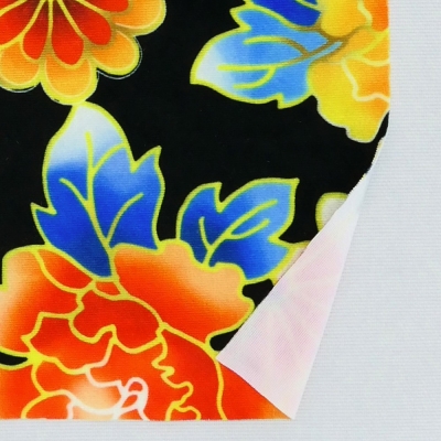 Japan Fabric / Chrysanthemum, Peony & Pine / JWA-001-BK