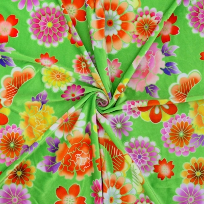 Japan Fabric / Chrysanthemum, Peony & Pine / JWA-001-GR