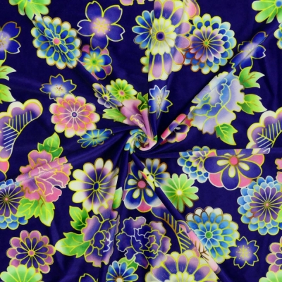 Japan Fabric / Chrysanthemum, Peony & Pine / JWA-001-PU