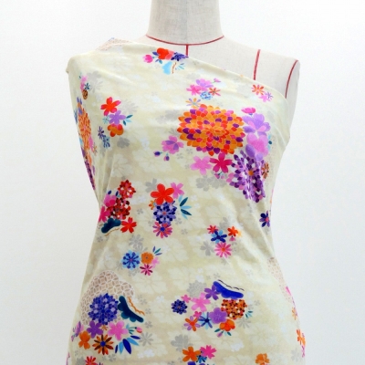 Japan Fabric / Chrysanthemum, Plum Blossom & Cherry Blossom / JWA-005-BE