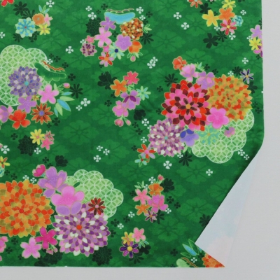 Japan Fabric / Chrysanthemum, Plum Blossom & Cherry Blossom / JWA-005-GR