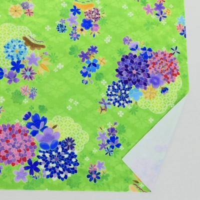 Japan Fabric / Chrysanthemum, Plum Blossom & Cherry Blossom / JWA-005-LGR