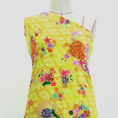 Japan Fabric / Chrysanthemum, Plum Blossom & Cherry Blossom / JWA-005-YE