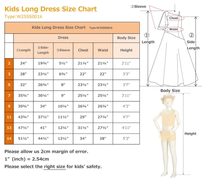 Kids Japan Fabric One Shoulder Frill Sleeve Long Dress / Green / JWp004gr