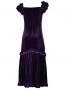 Hula Long Velvet Dress with Frills / Purple / G1078p