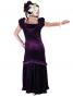 Hula Long Velvet Dress with Frills / Purple / G1078p