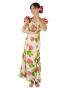 Hula Long Dress with Lehua Print / Beige / J1147be
