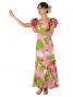 Hula Long Dress with Lehua Print / Pink / G1147pi