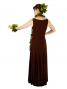 Hula Long Stretchy Dress / Brown / G1155a