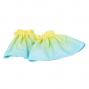 Hula Gradation Midi Dress with Lehua Print / Yellow, Blue & Purple / G1419