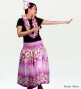 Hula Pa'u Skirt with Lily & Lehua Print / Purple / J1536