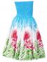 Hula Midi Dress with Lehua Print / Aqua / J1595aq