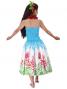 Hula Midi Dress with Lehua Print / Aqua / J1595aq