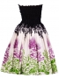 Hula Midi Dress with Lehua Print / Black / G1595b