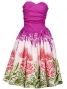 Hula Midi Dress with Lehua Print / Purple / G1595p