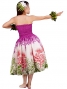 Hula Midi Dress with Lehua Print / Purple / G1595p